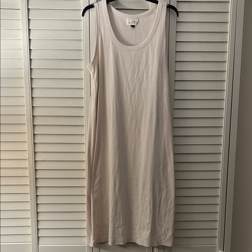 Universal Thread Ribbed Cream Midi Dress